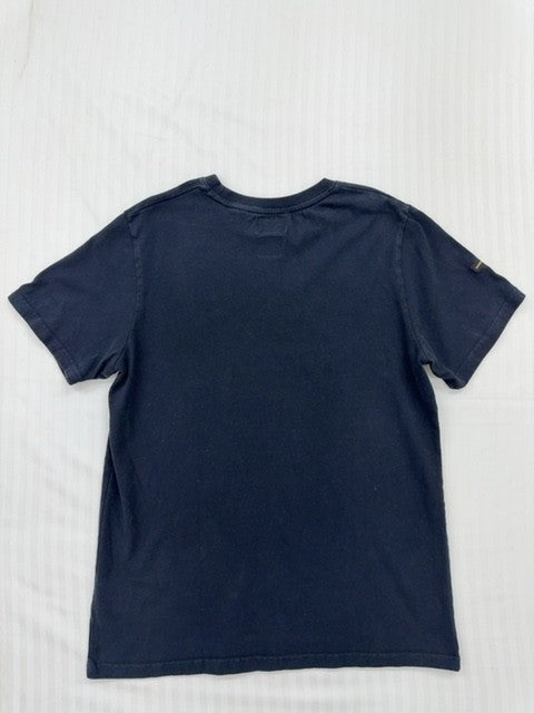 Vintage Superdry Men's Navy T-Shirt – Size L, Logo, Cotton