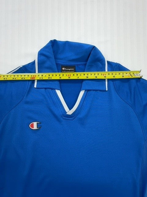 Champion Men's Royal Blue Polo Shirt Size S Vintage
