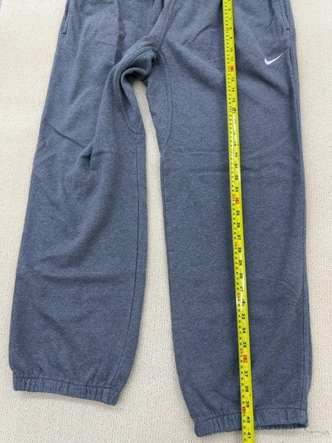 Nike Unisex Gray Fleece Sweatpants XL Elastic Waist Cuffed