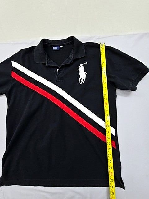 Polo Ralph Lauren Black Stripe Polo Shirt XL Short Sleeve