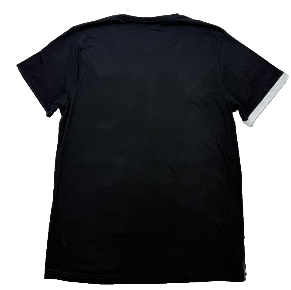 Umbro T-Shirt Black White Red Graphic Logo - Size L