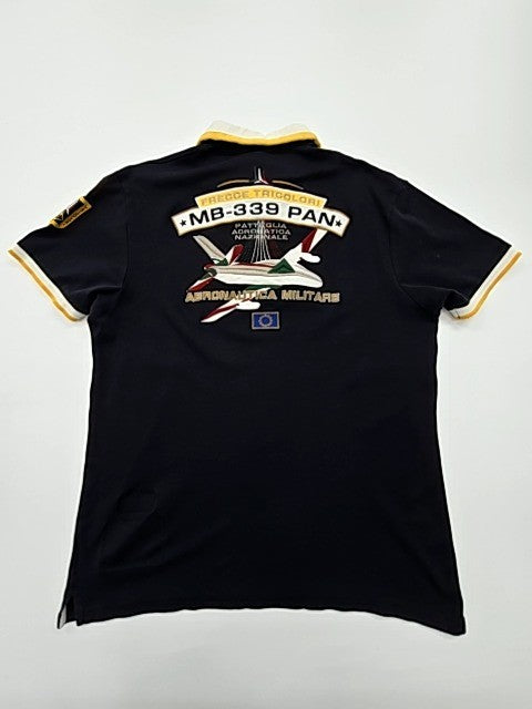 Aeronautica Militare Men Black Polo Shirt size XXL product image 2