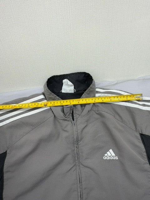 Adidas Men's Grey Track Jacket XL Full Zip Polyester
