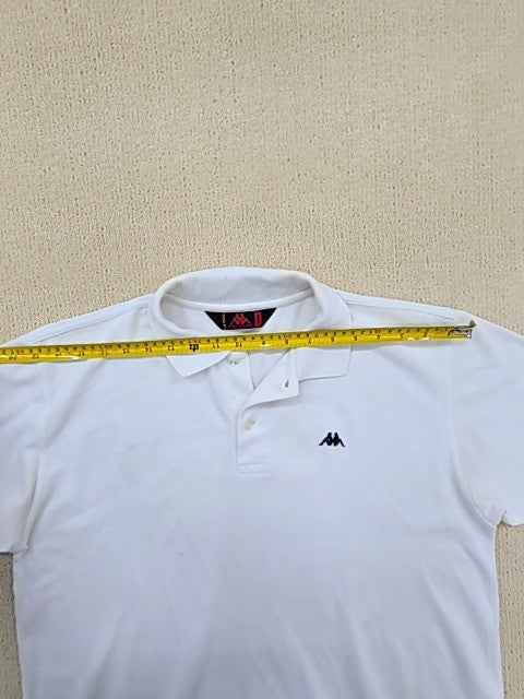 Robe di Kappa Men's White Cotton Polo Shirt Large Omini Logo