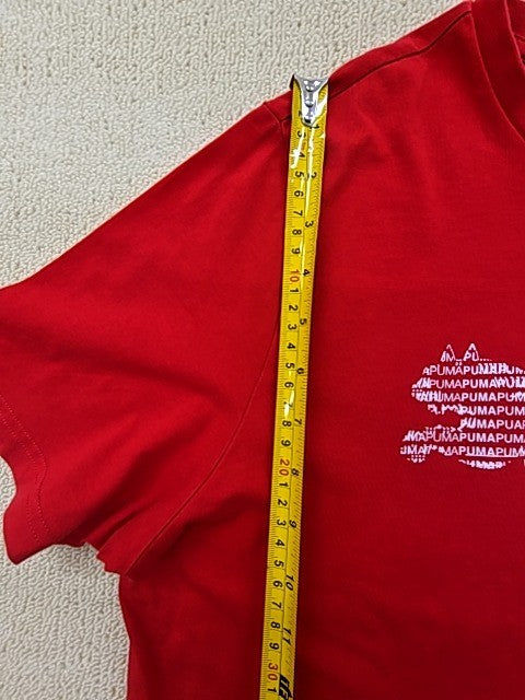 Puma Red Crew Neck Short Sleeve T-Shirt Men's M