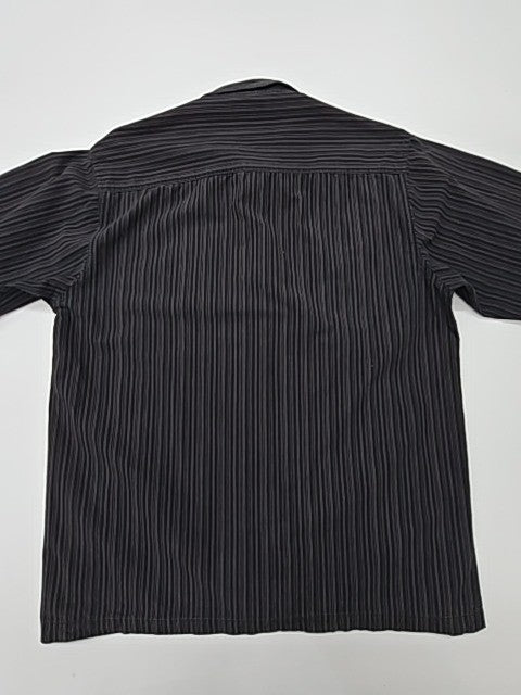 Lee Men's Black Shirt – Size L, Striped, Cotton