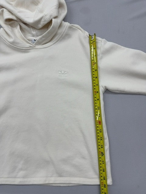 Adidas Unisex End Plastic Waste White Pullover Hoodie Size L