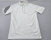 Adidas Men's White Polo Shirt – Size M, Striped, Short Sleeve – Ref 73760