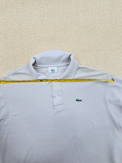 Lacoste Gray Polo Shirt Men Size 7 Short Sleeve Piqué