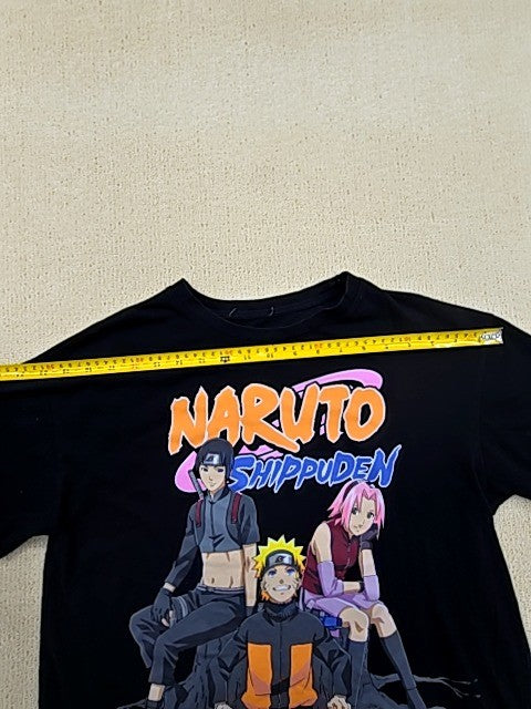 Naruto Shippuden Oversize Black T-Shirt Sasuke Sakura Short Sleeve Unisex
