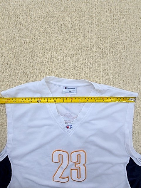 Champion Vintage 2003 White Mesh Basketball Jersey Men's M Sleeveless