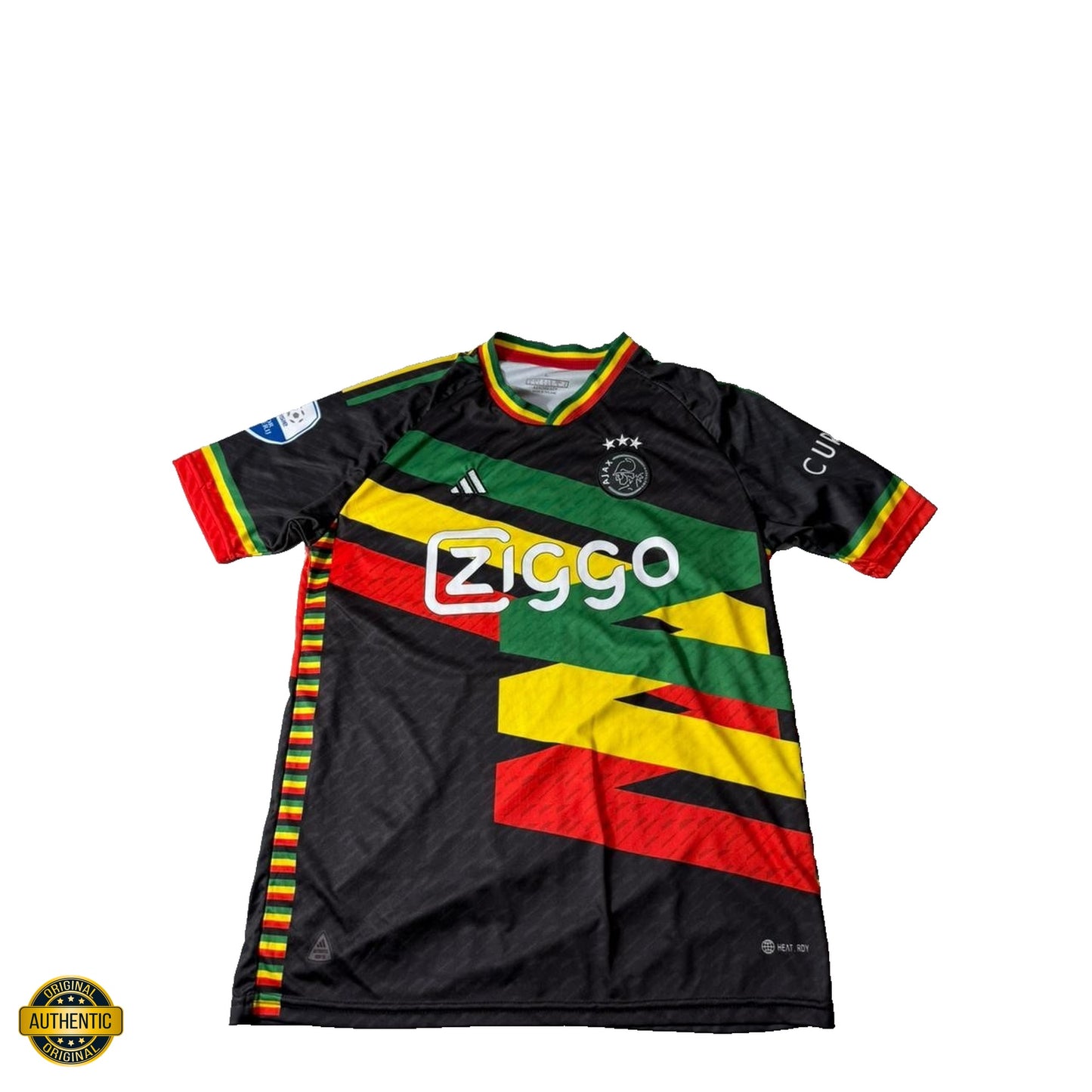 Ajax Amsterdam Ziggo Jersey Adidas Black Green Yellow Red Football Shirt