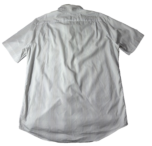 Lacoste Men's Multicolor Shirt – Size 44, Striped, Short Sleeve