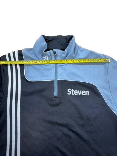 Adidas Men's Navy XXL Track Jacket ClimaLite Stripes Zipper