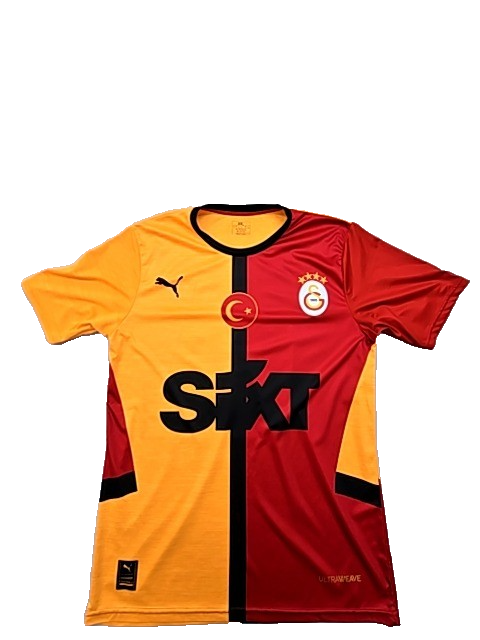 Puma 2025-26 Soccer Jersey XXL Yellow/Red Striped Quick Dry