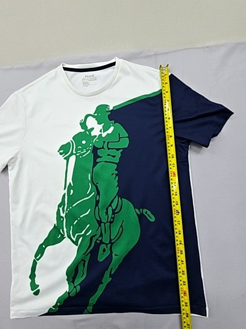 Polo Ralph Lauren Performance T-Shirt Men M White Navy Crewneck
