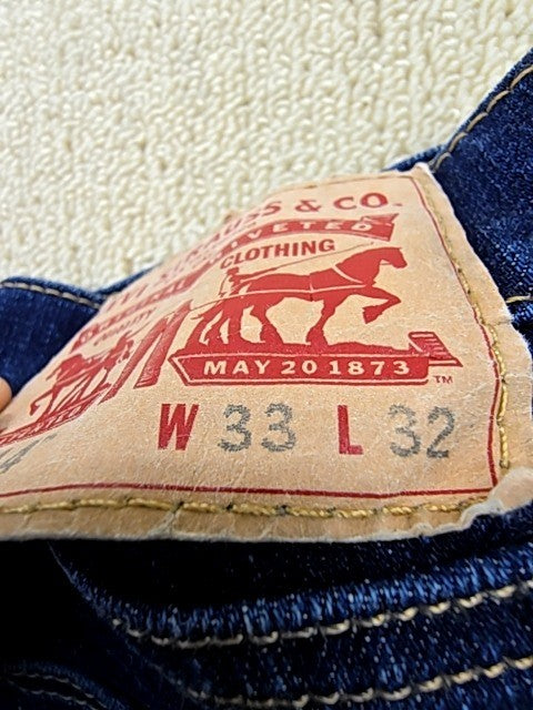 Levi's Men's 514 Straight Fit Dark Wash Jeans Size 33 Stretch
