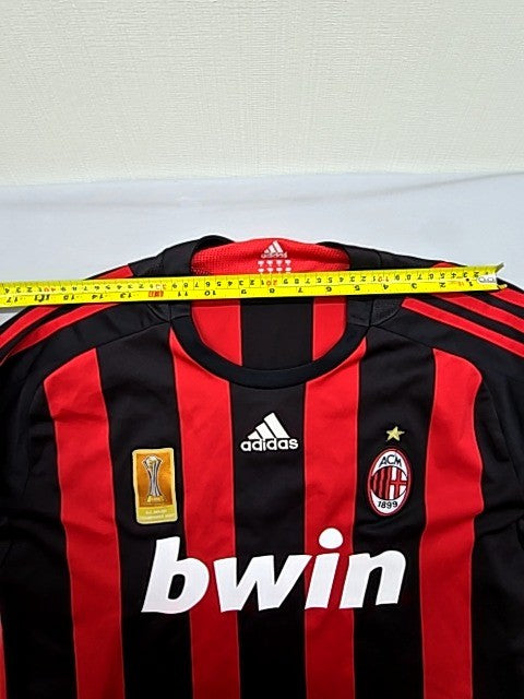 Adidas Red Striped Home Shirt M Short Sleeve Clima365 Crewneck