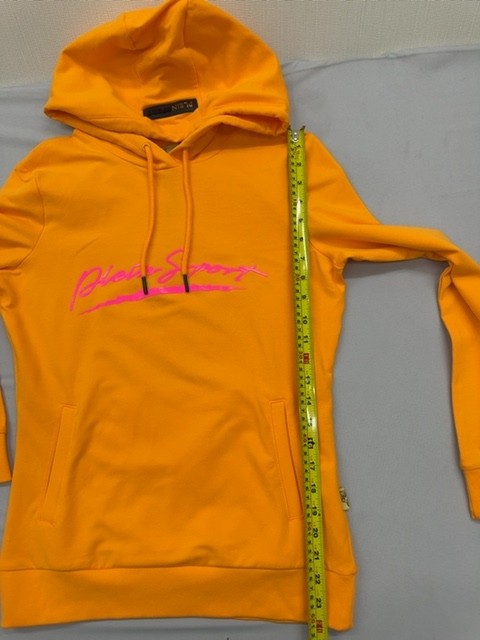 Plein Sport Orange Flu Hoodie S Long Sleeve Unisex NWT