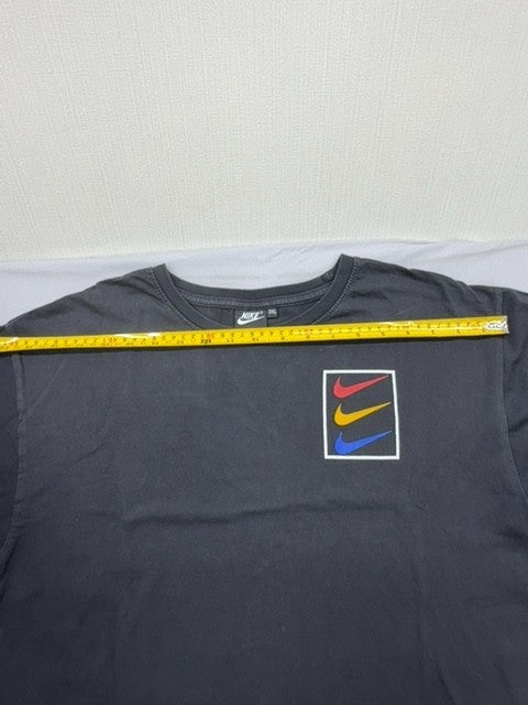 Nike Men's Swoosh Black T-Shirt 3XL Japan Cotton Crewneck