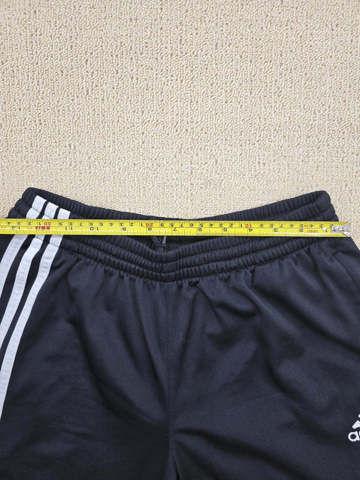 Adidas Men's XL Black Stripe Track Pants Drawstring Polyester