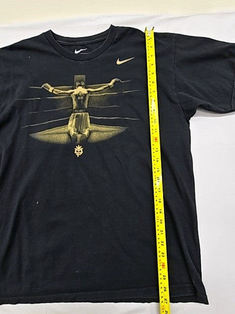 Nike Unisex Black Cotton Crewneck T-Shirt Size L Short Sleeve