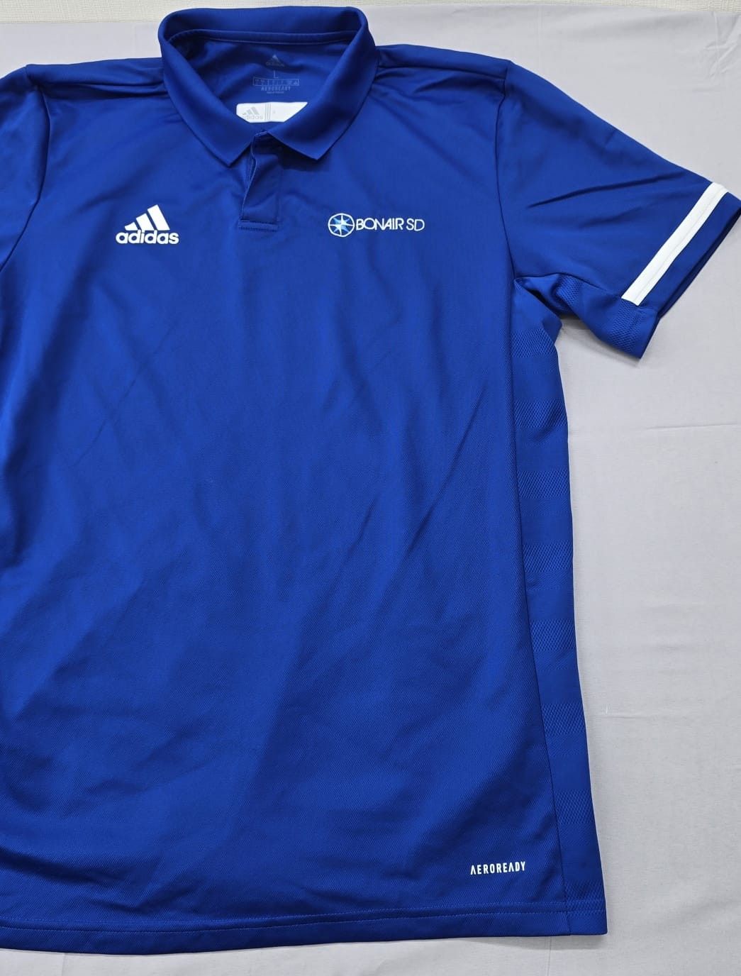 Adidas Women's Blue Aeroready Polo Shirt Size L
