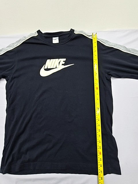 Nike Unisex Long Sleeve Striped Fleece Sweatshirt Black XL