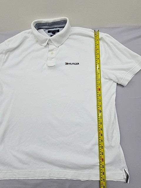 Tommy Hilfiger Men's White Polo Shirt XL Classic Fit