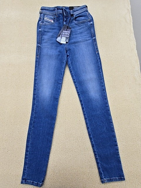 Diesel 1984 Slandy High W26 Super Skinny High Waist Medium Blue