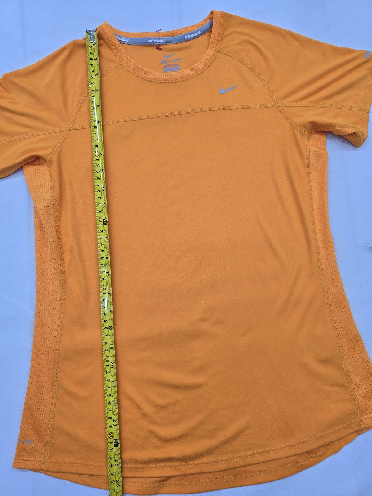 Nike Men's L Orange Dri-FIT Running Short Sleeve T-Shirt