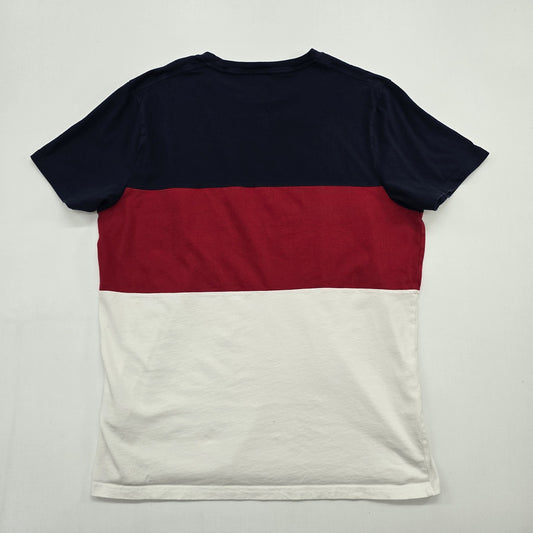 Hollister Boys Color Block Logo T-Shirt Navy Red White Kids L No Condition