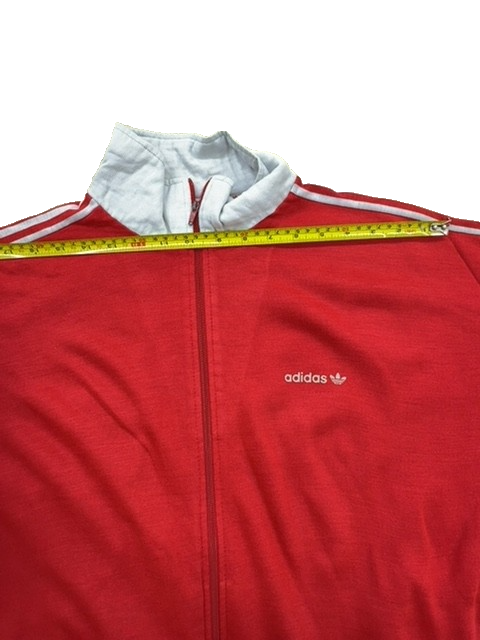 Adidas Rival Emmanuel-73 Red Track Jacket L Unisex Zipper Stripe