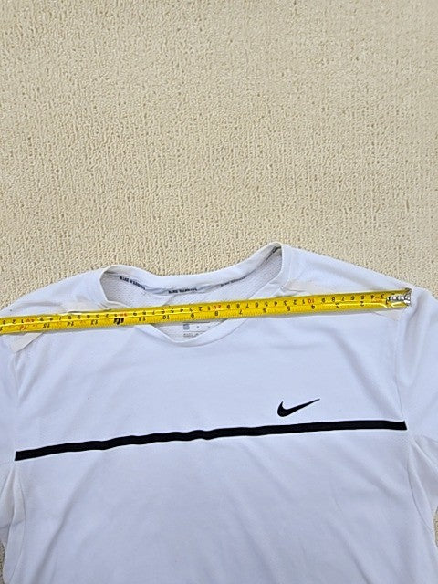 Nike Miler Dri-FIT UV White Stripe L Men's Running Tee