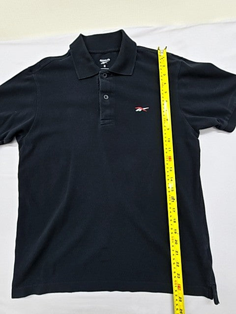 Reebok Men's Black Polo Shirt Size M Short Sleeve Cotton