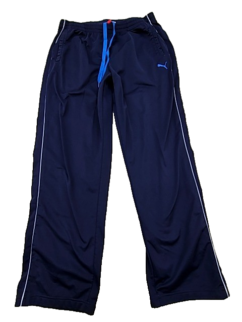 Puma Men's Navy Track Pants – Size L, Regular Fit