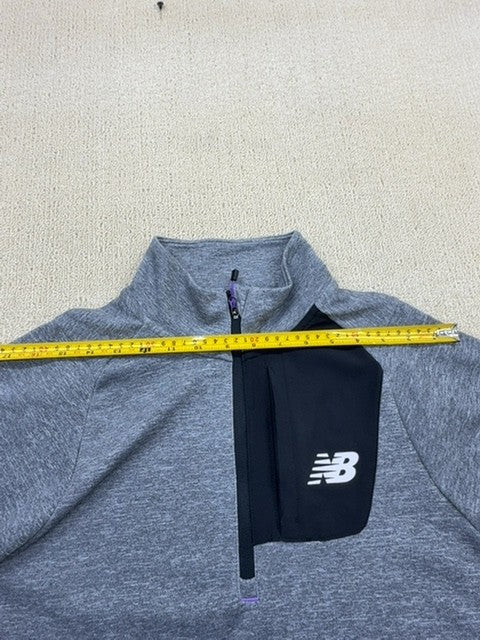 New Balance Men's Grey Half-Zip Hoodie Size S