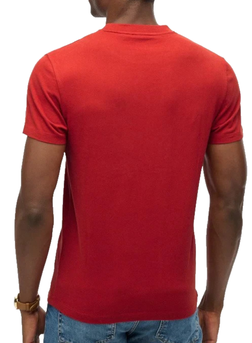 Superdry Men's Red T-Shirt – Size 3XL, Logo, Embroidered