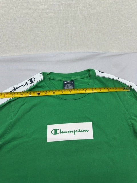 Champion Men's Green Stripe Short Sleeve T-Shirt Size Small