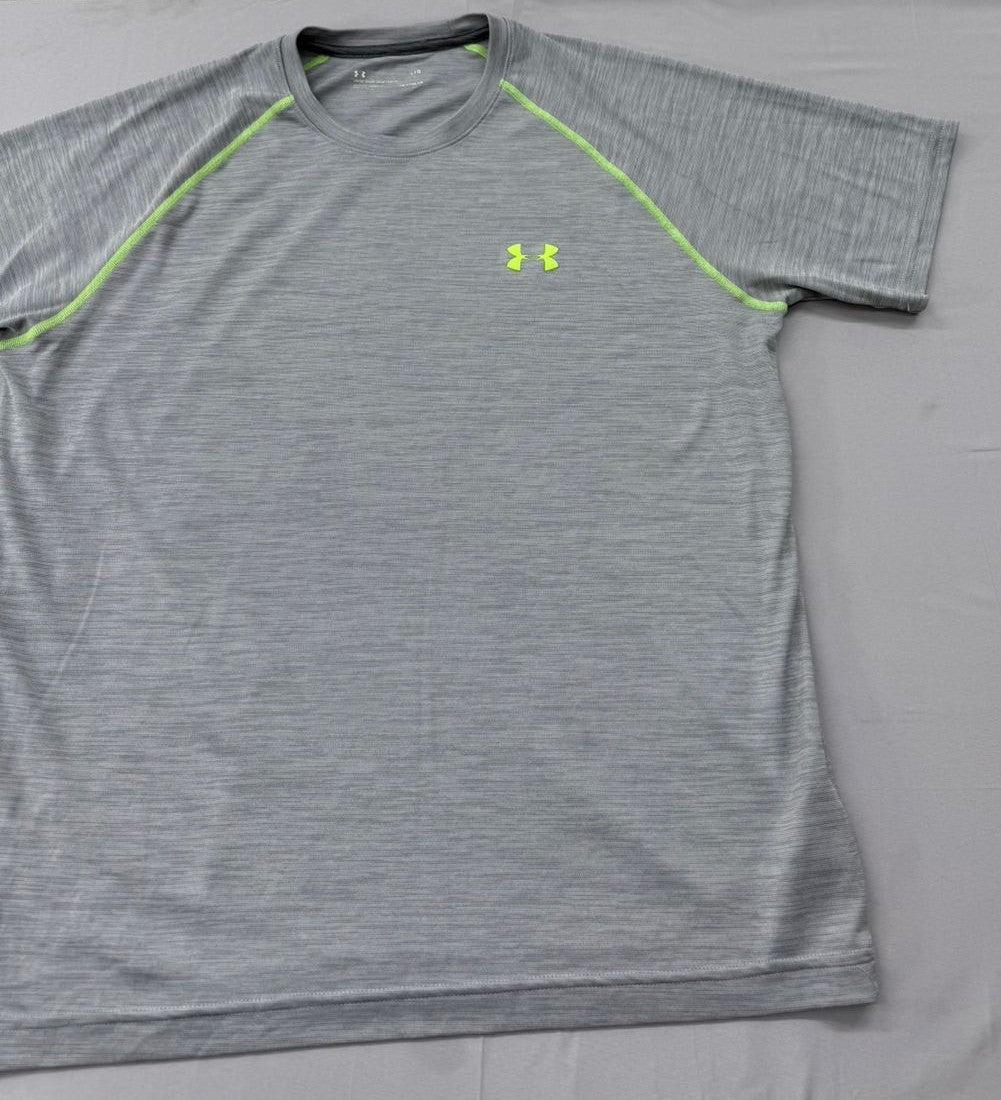 Under Armour Men's HeatGear Gray Compression T-Shirt L