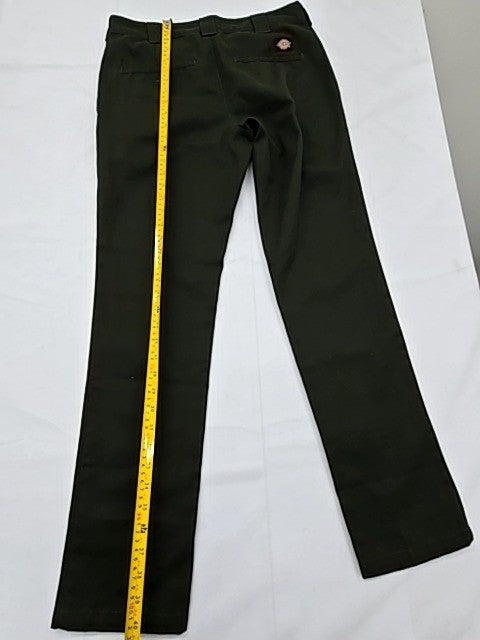 Dickies Slim Fit Olive Green Work Pants 30x32 Stretch Twill