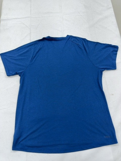Adidas Men's Blue T-Shirt – Size L, Short Sleeve, Crew Neck – Ref 9A1F7