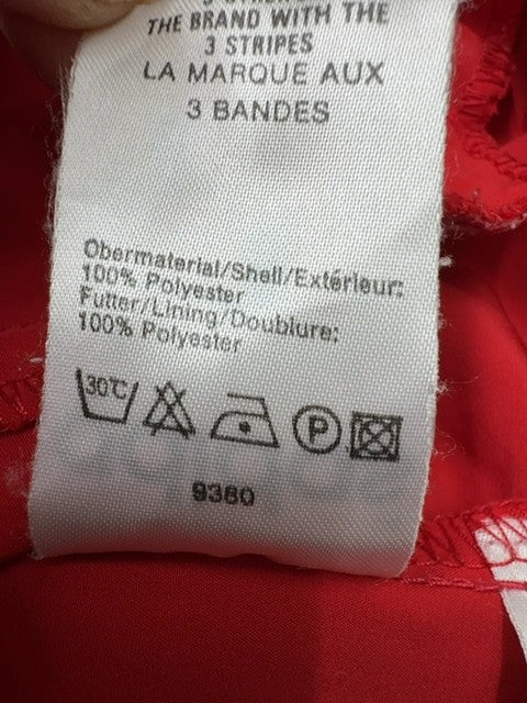 Adidas Men's Red Windbreaker Activewear Jacket Size M Nylon Zipper
