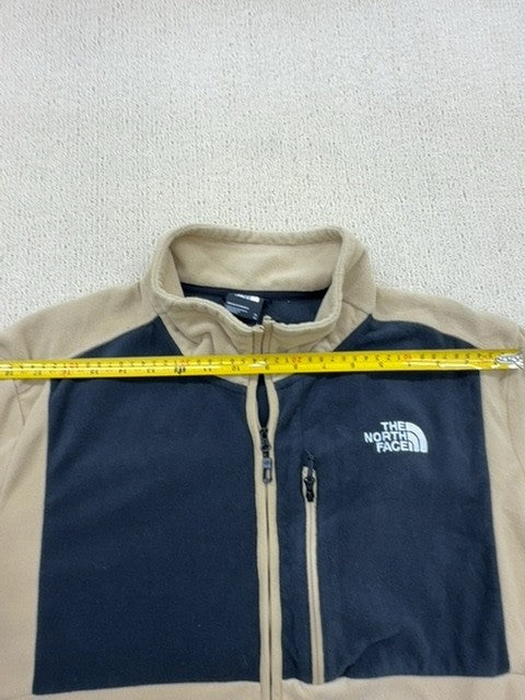 The North Face Men's TNF Black/Khaki Full-Zip Fleece Jacket XL