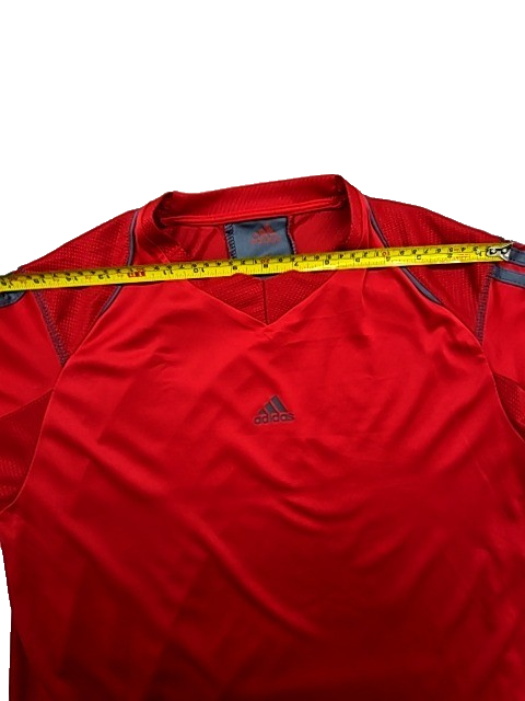 Adidas Men's Red Crewneck Short Sleeve T-Shirt Size M 3-Stripes