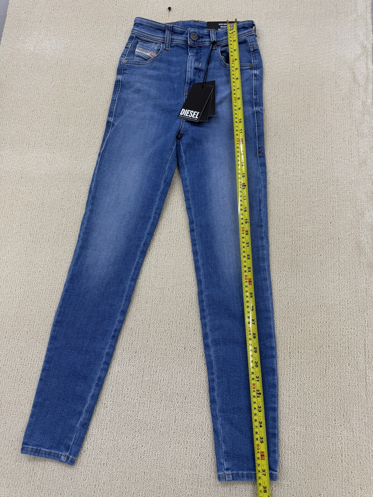 Diesel Women's High Rise Skinny Jeans W24 Blue NWT