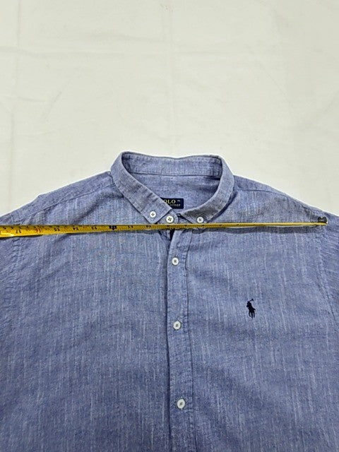 Polo Ralph Lauren XL Indigo Chambray Long Sleeve Button-Down Shirt