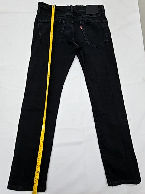 Levi's 502 Regular Taper Black Stretch Jeans 32x32 Men