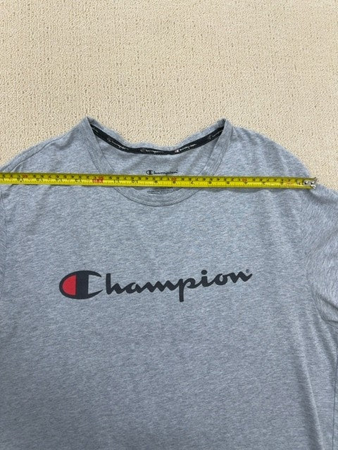 Champion Men's Grey Cotton Crewneck T-Shirt Size M Short Sleeve