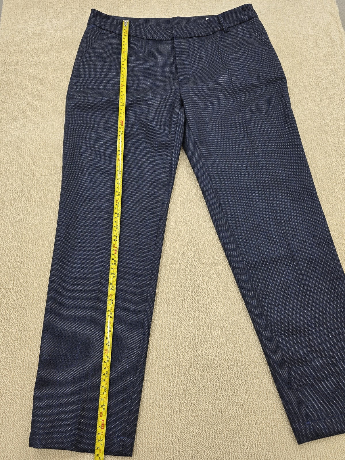 Reiko Liv Fancy Women's Navy Slim Straight Pants Sz 32 Stretch NWT